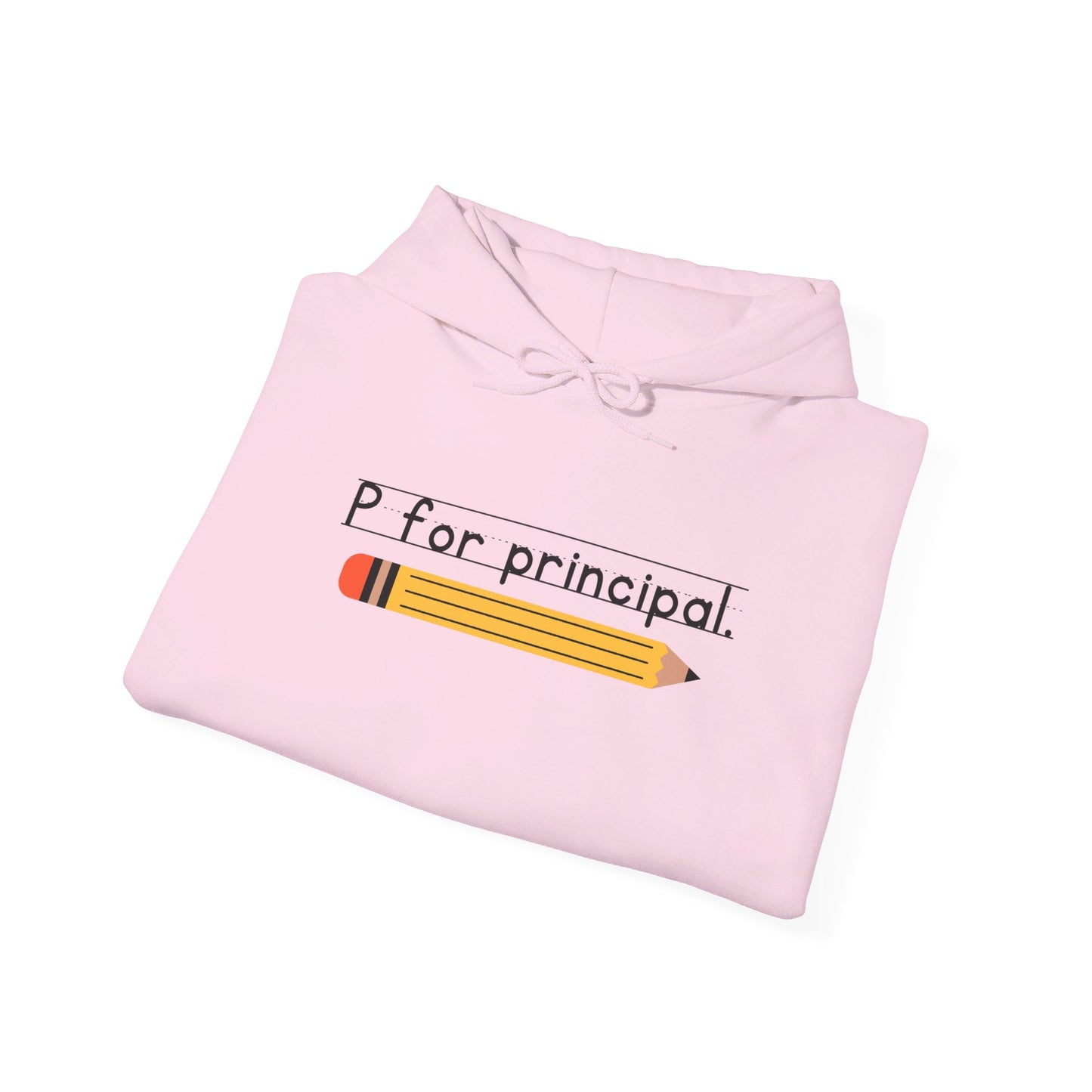P for principal. | Unisex Heavy Blend™ Hooded Sweatshirt