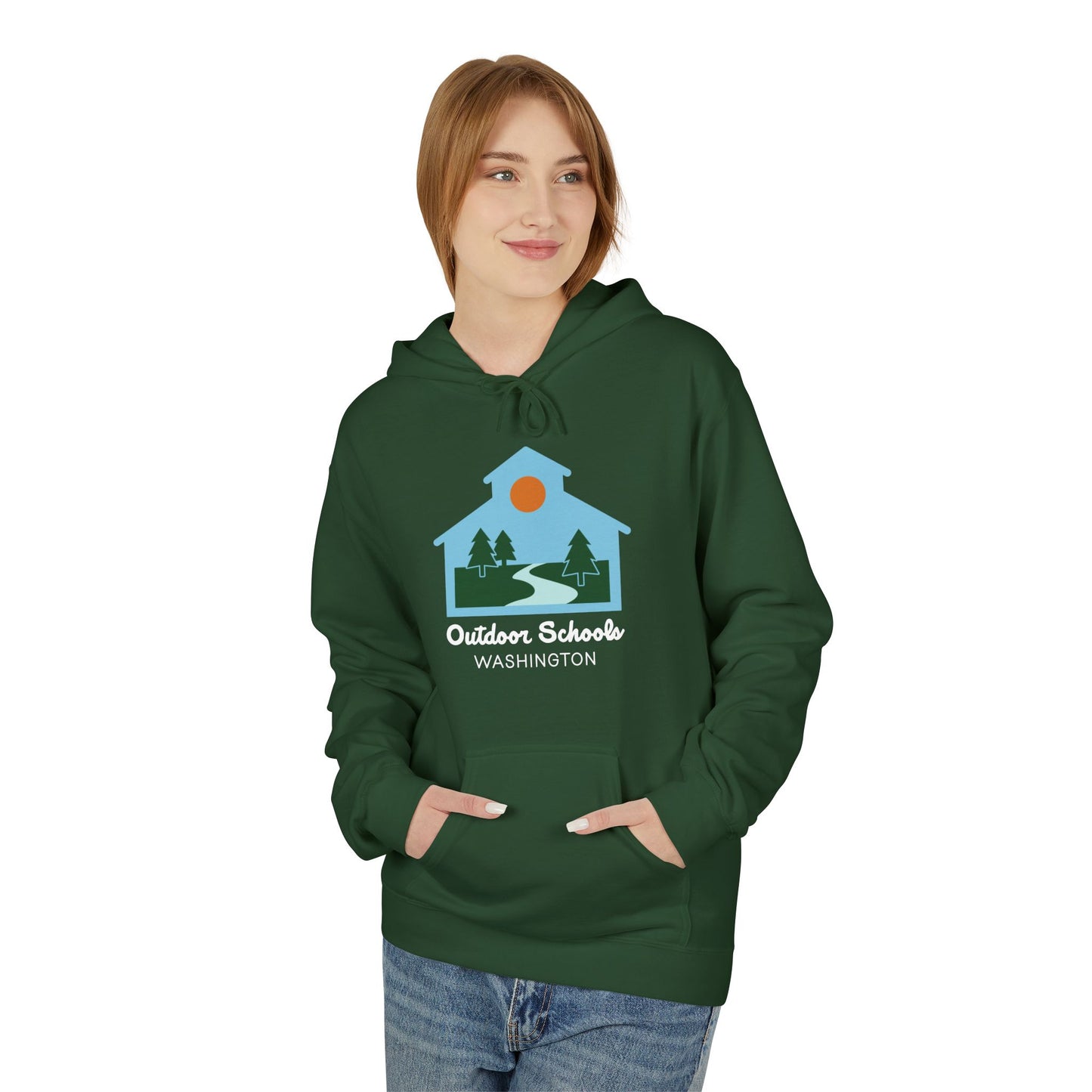 Outdoor Schools WA Unisex Midweight Softstyle Fleece Hoodie