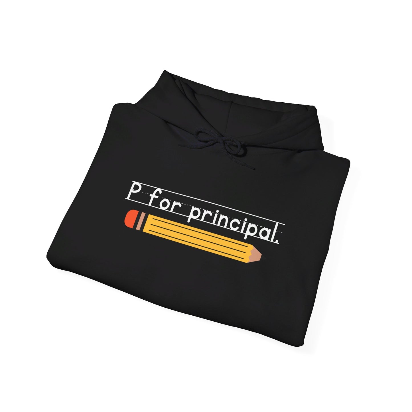 P for principal. | Unisex Heavy Blend™ Hooded Sweatshirt