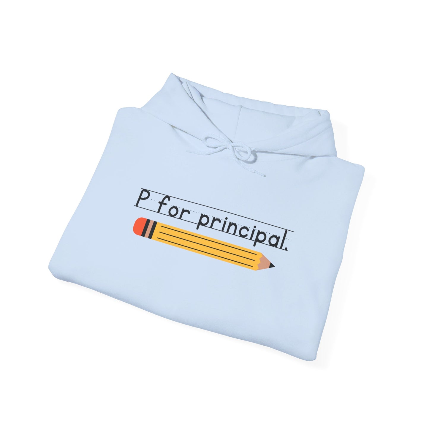P for principal. | Unisex Heavy Blend™ Hooded Sweatshirt