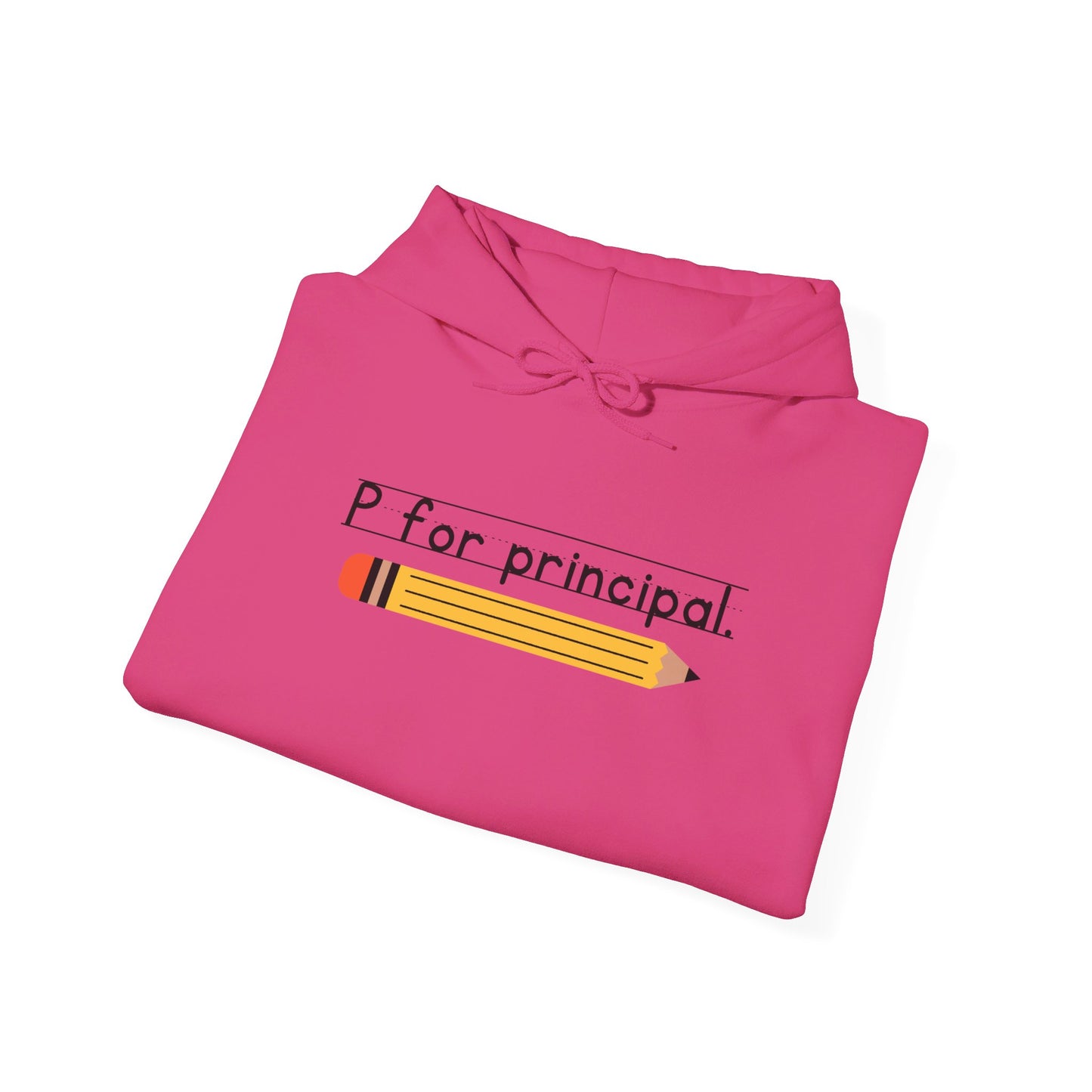 P for principal. | Unisex Heavy Blend™ Hooded Sweatshirt
