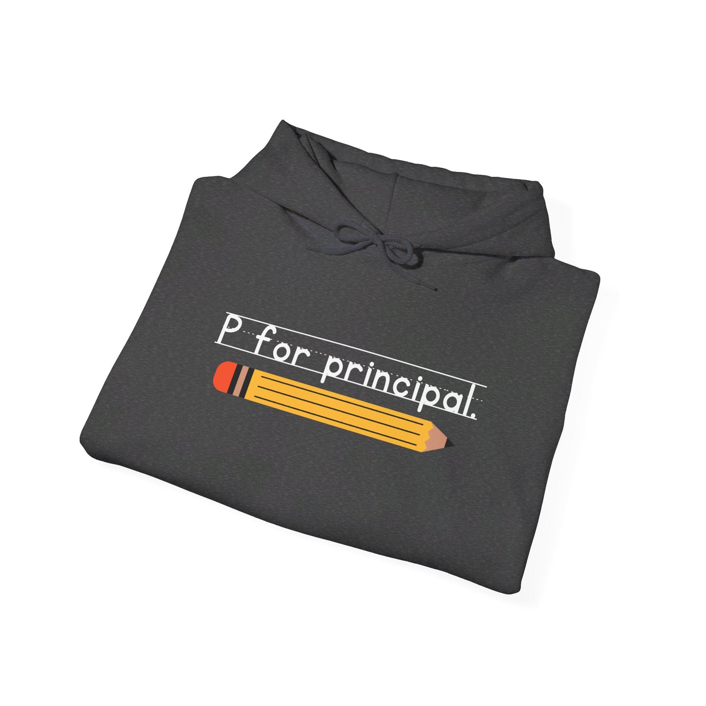 P for principal. | Unisex Heavy Blend™ Hooded Sweatshirt