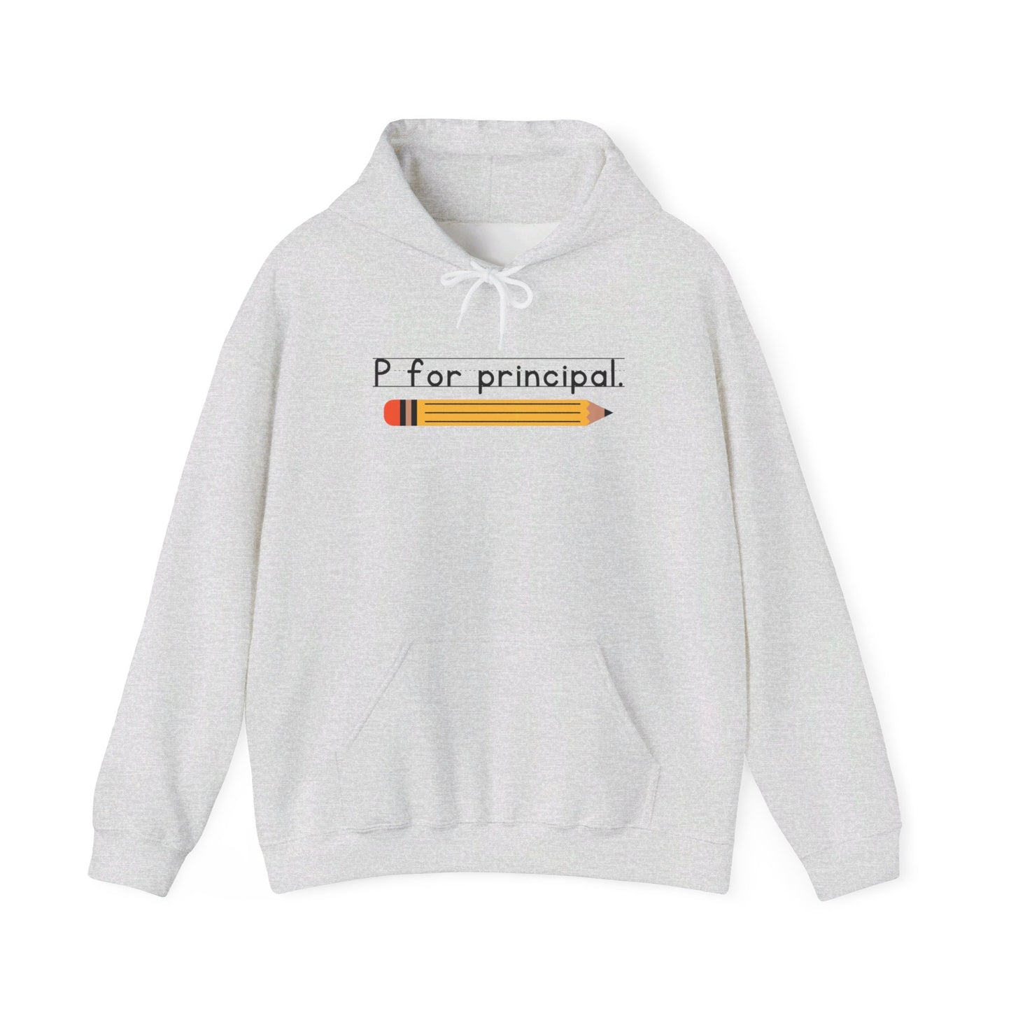 P for principal. | Unisex Heavy Blend™ Hooded Sweatshirt