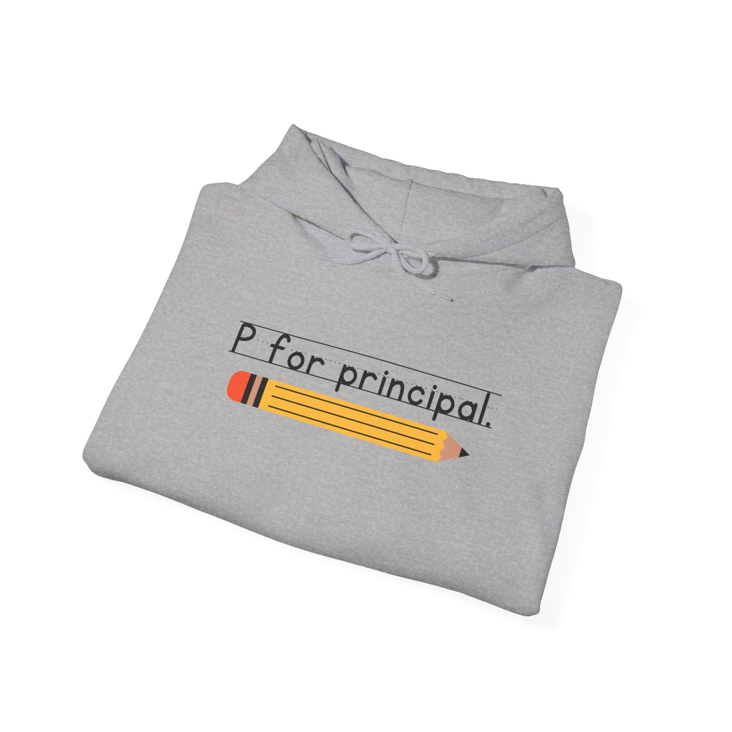 P for principal. | Unisex Heavy Blend™ Hooded Sweatshirt