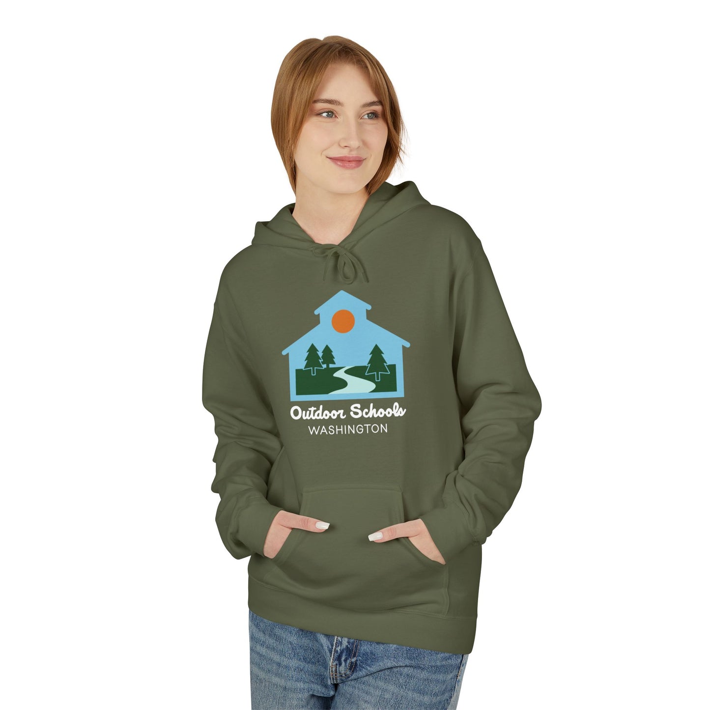 Outdoor Schools WA Unisex Midweight Softstyle Fleece Hoodie