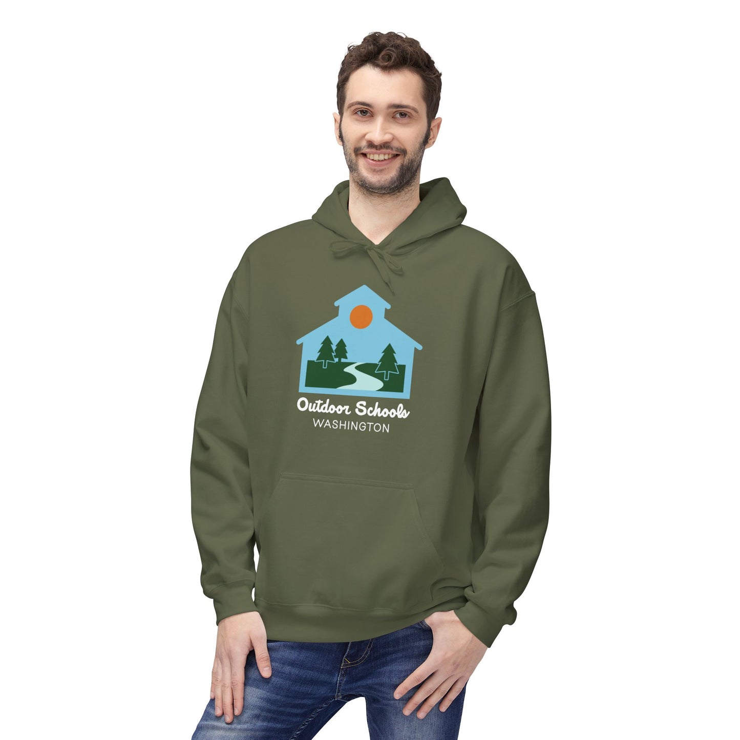 Outdoor Schools WA Unisex Midweight Softstyle Fleece Hoodie