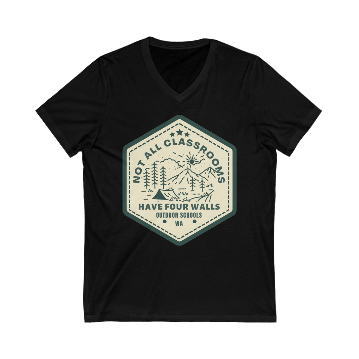 Unisex Jersey Short Sleeve V-Neck Tee