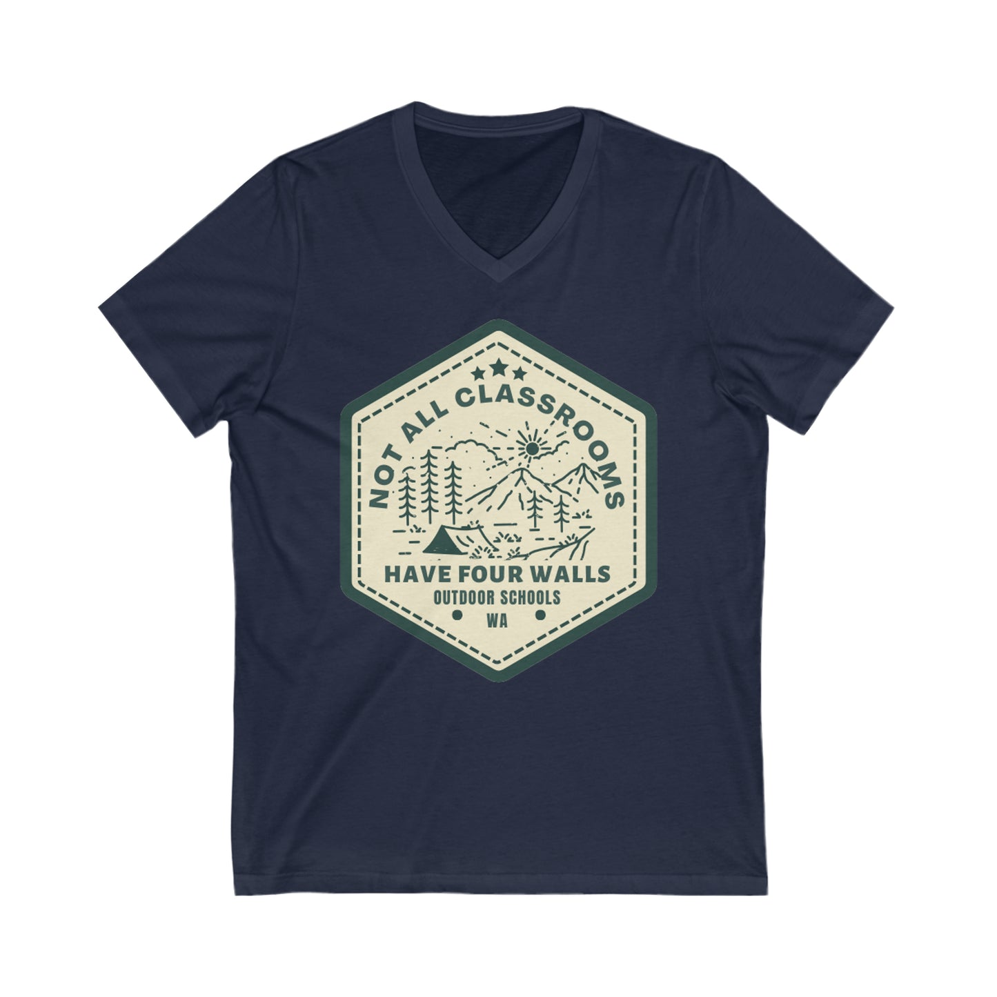 Unisex Jersey Short Sleeve V-Neck Tee