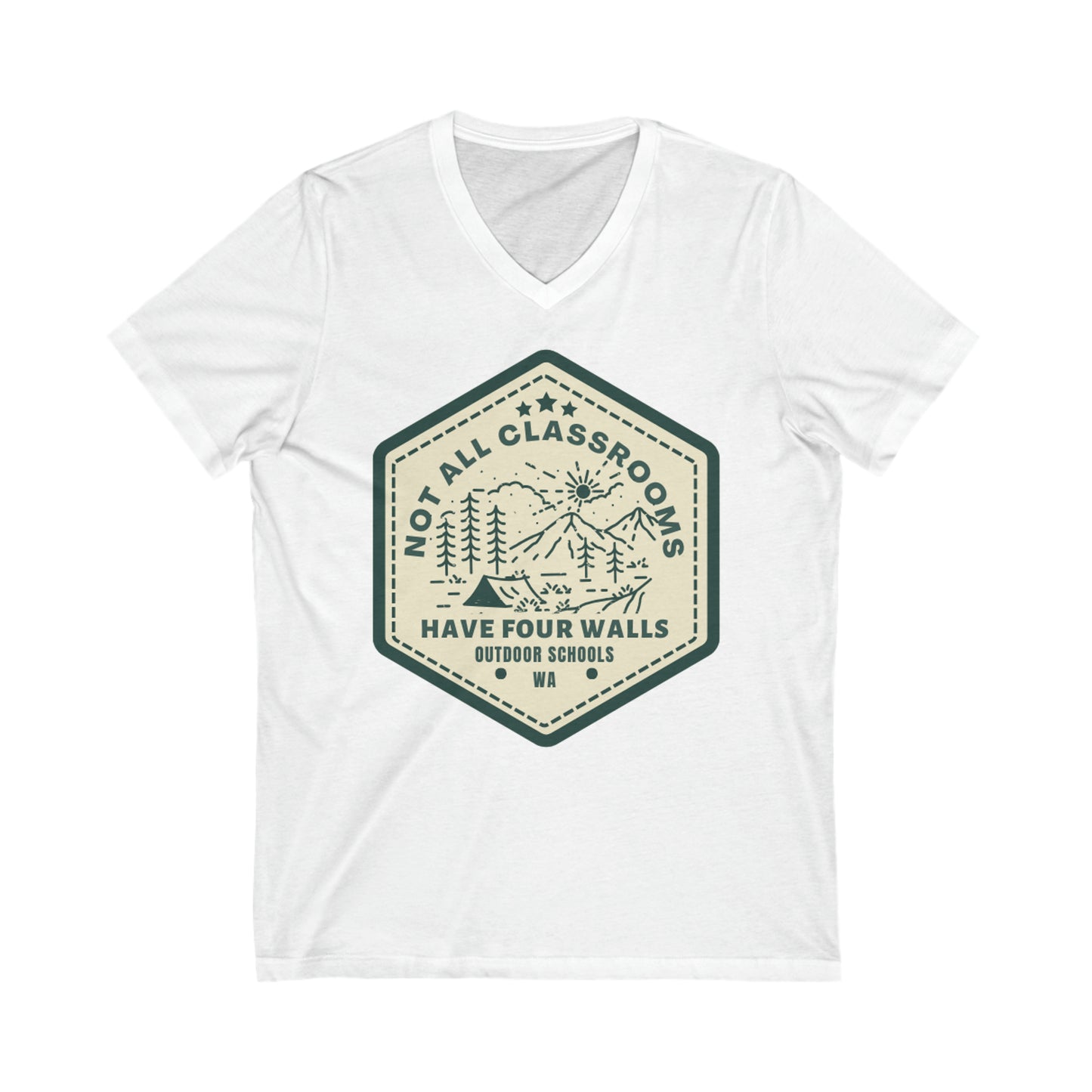 Unisex Jersey Short Sleeve V-Neck Tee