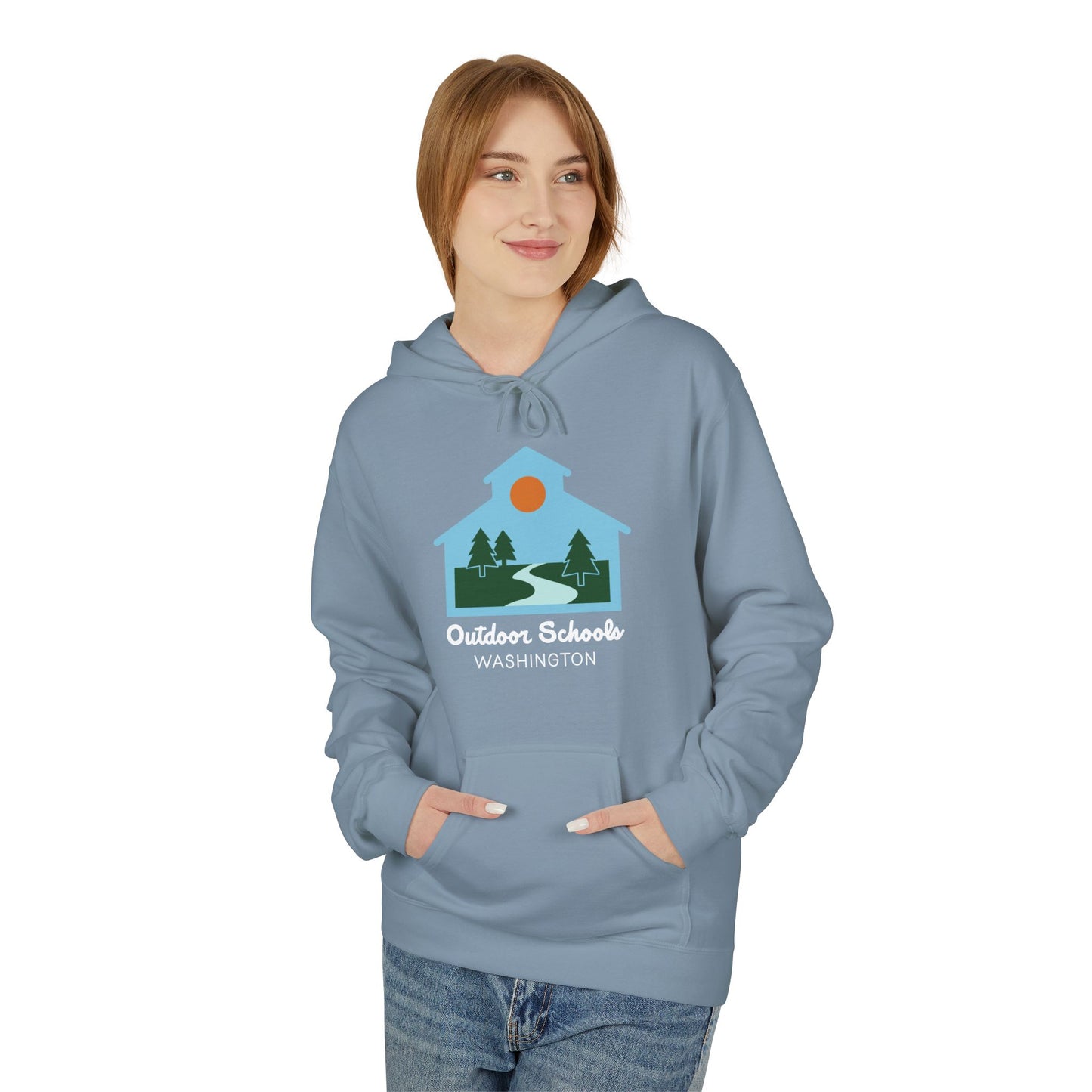 Outdoor Schools WA Unisex Midweight Softstyle Fleece Hoodie