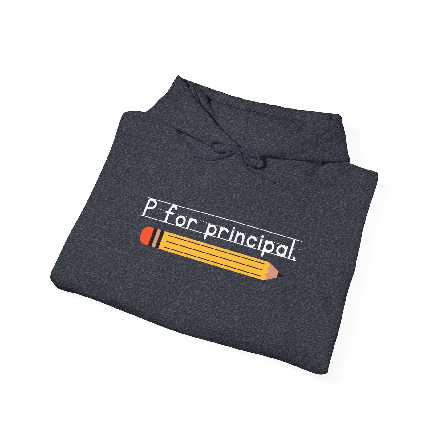 P for principal. | Unisex Heavy Blend™ Hooded Sweatshirt