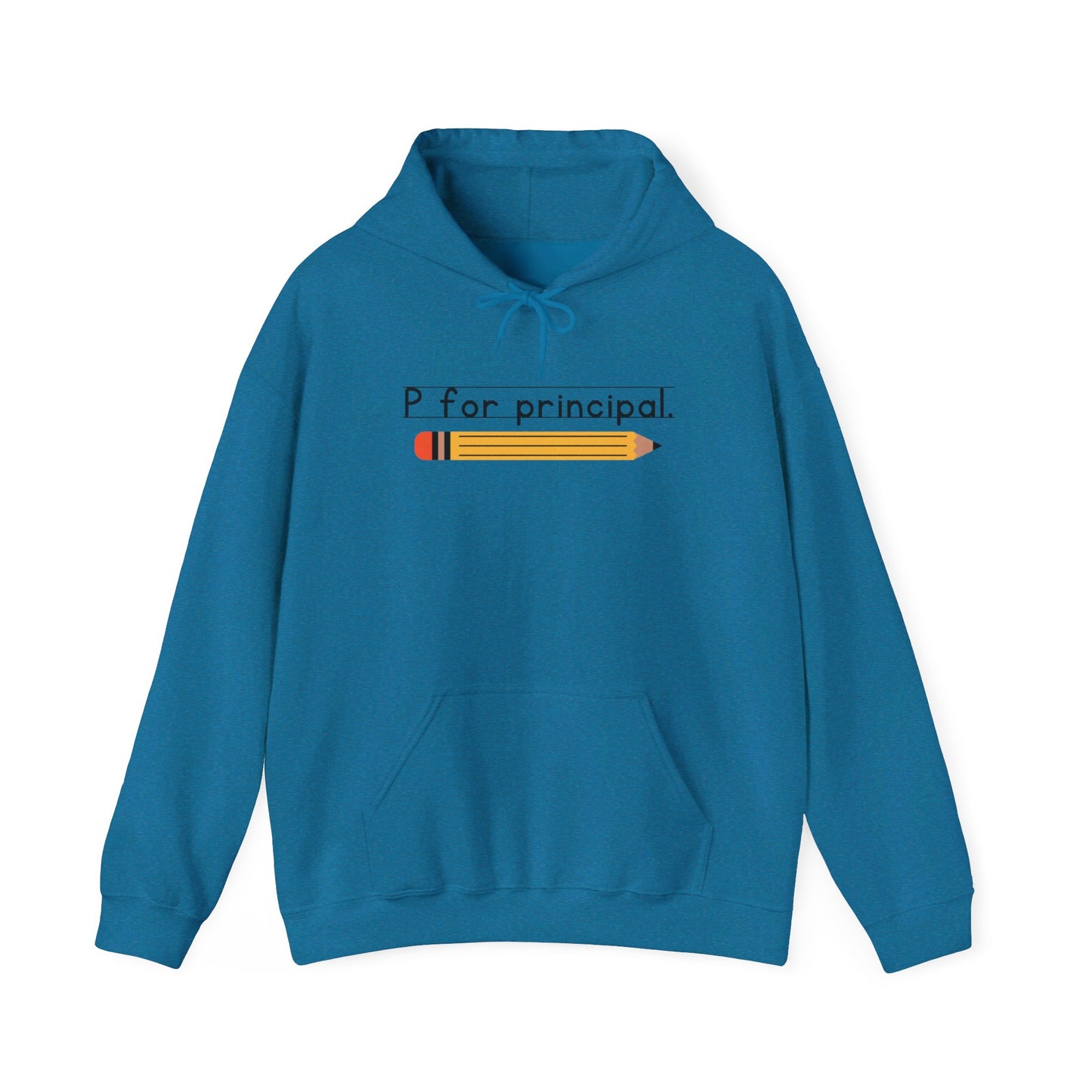 P for principal. | Unisex Heavy Blend™ Hooded Sweatshirt