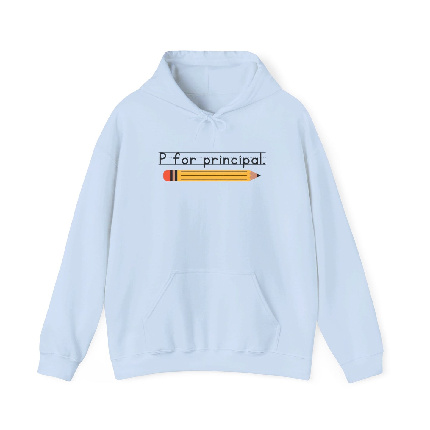 P for principal. | Unisex Heavy Blend™ Hooded Sweatshirt