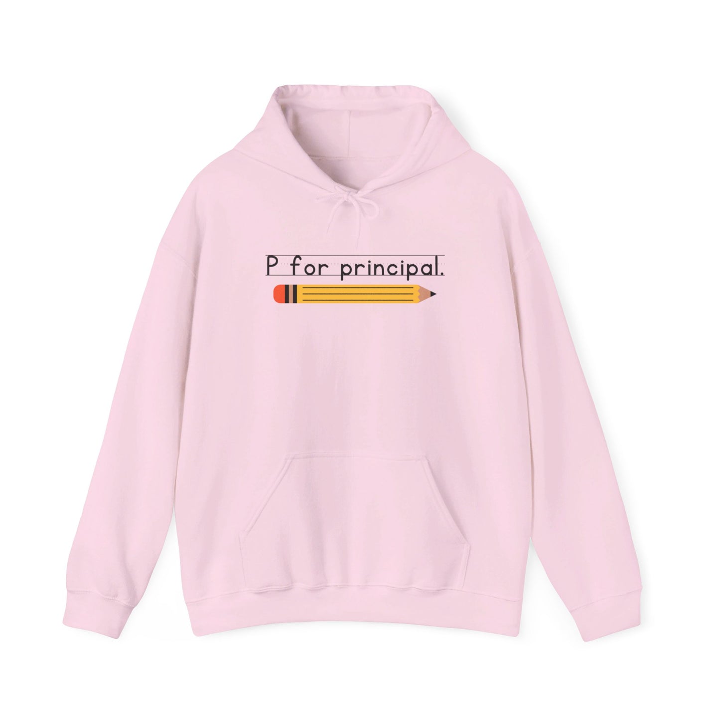 P for principal. | Unisex Heavy Blend™ Hooded Sweatshirt
