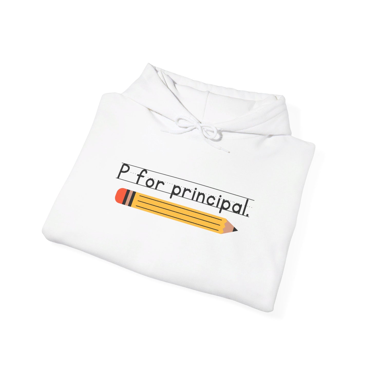 P for principal. | Unisex Heavy Blend™ Hooded Sweatshirt
