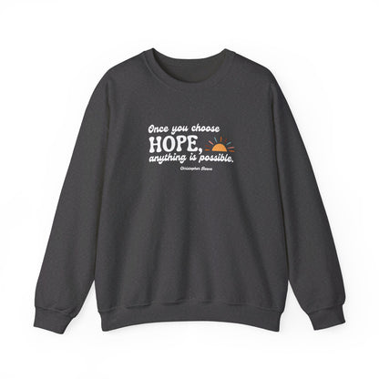 Christopher Reeve HOPE Quote Unisex Heavy Blend™ Crewneck Sweatshirt