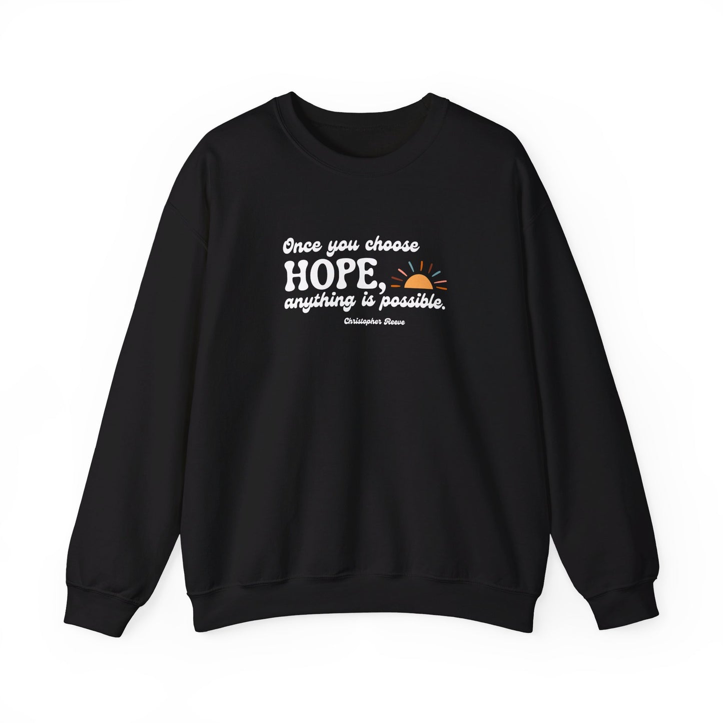 Christopher Reeve HOPE Quote Unisex Heavy Blend™ Crewneck Sweatshirt