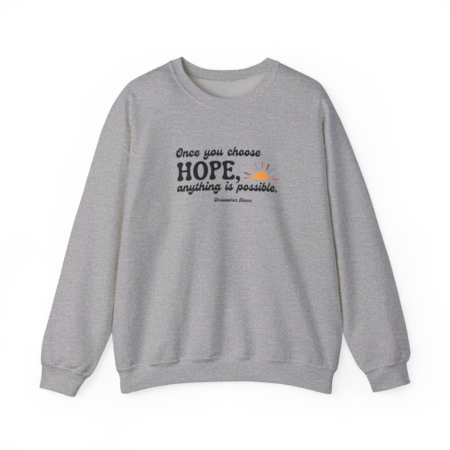 Christopher Reeve HOPE Quote Unisex Heavy Blend™ Crewneck Sweatshirt