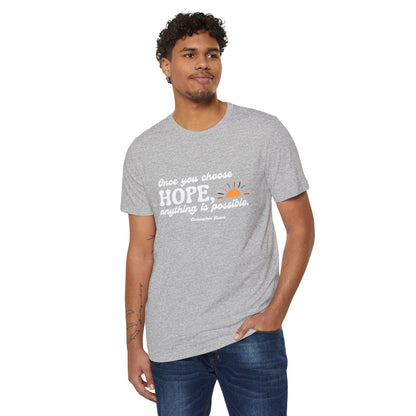 Christopher Reeve HOPE quote Unisex Recycled Organic T-Shirt