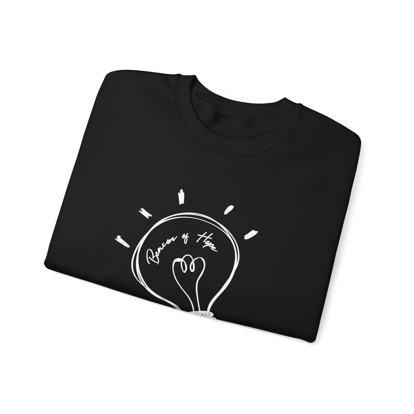"Beacon of Hope" Lightbulb Unisex Heavy Blend™ Crewneck Sweatshirt